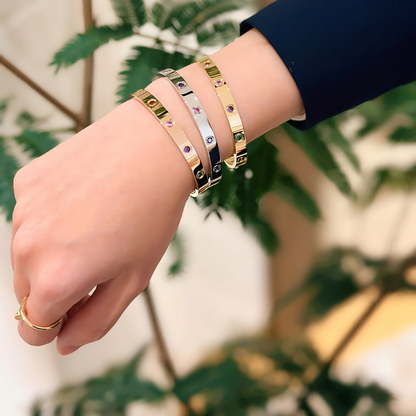 [⭐Luxery] 2026 RAINBOW LOVE BRACELET 6.1MM  10 DIAMONDS