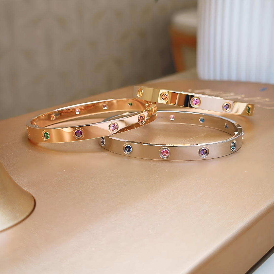[⭐Luxery] 2026 RAINBOW LOVE BRACELET 6.1MM  10 DIAMONDS