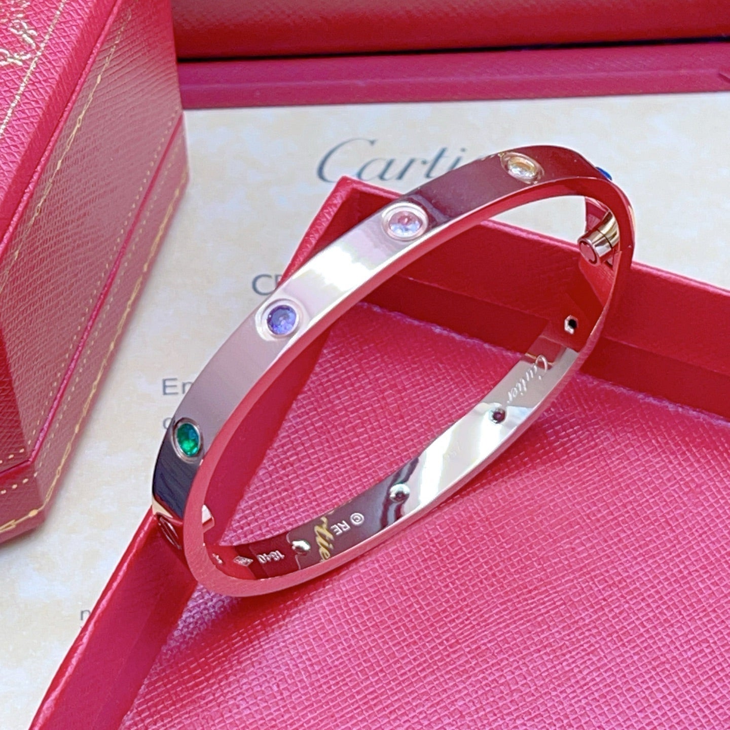 [⭐Luxery] 2026 RAINBOW LOVE BRACELET 6.1MM  10 DIAMONDS