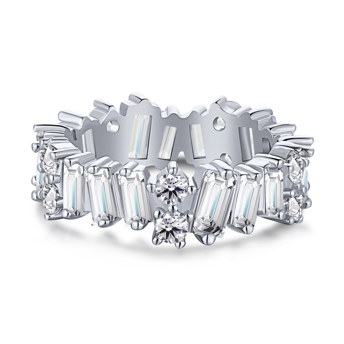 [Luxery Jewelry]Delicate Multi Shape Tennis Ring