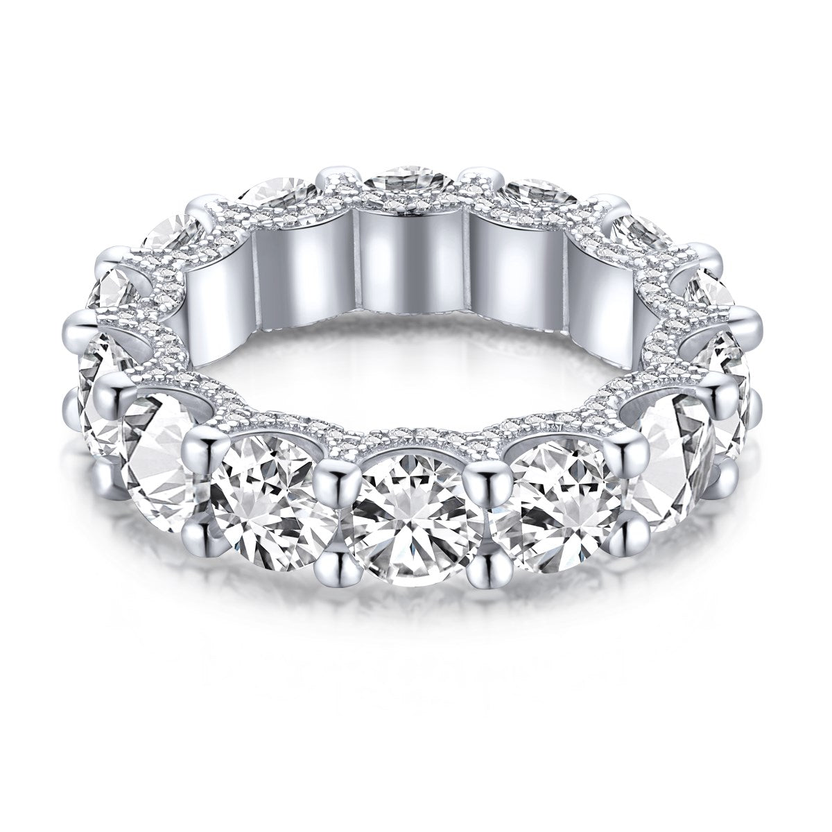 [Luxery Jewelry]Gorgeous Round Cut Tennis Ring