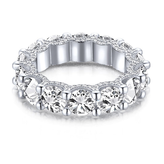 [Luxery Jewelry]Gorgeous Round Cut Tennis Ring