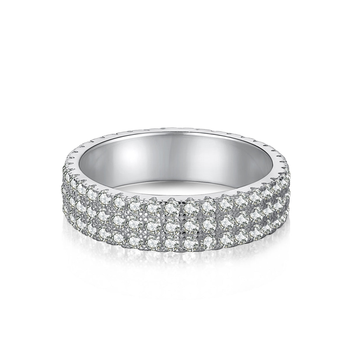 [Luxery Jewelry]Dainty Round Cut Tennis Ring