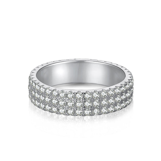 [Luxery Jewelry]Dainty Round Cut Tennis Ring