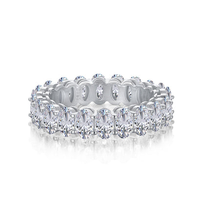 [Luxery Jewelry]Ornate Oval Cut Tennis Ring