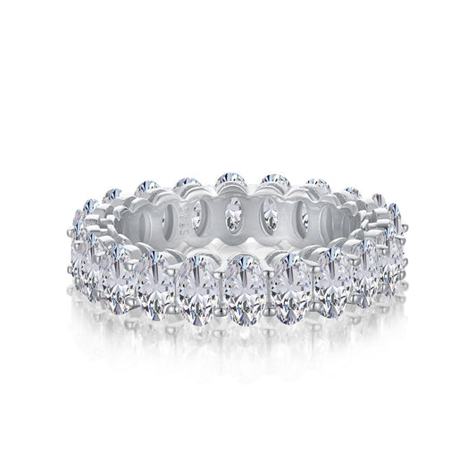 [Luxery Jewelry]Ornate Oval Cut Tennis Ring