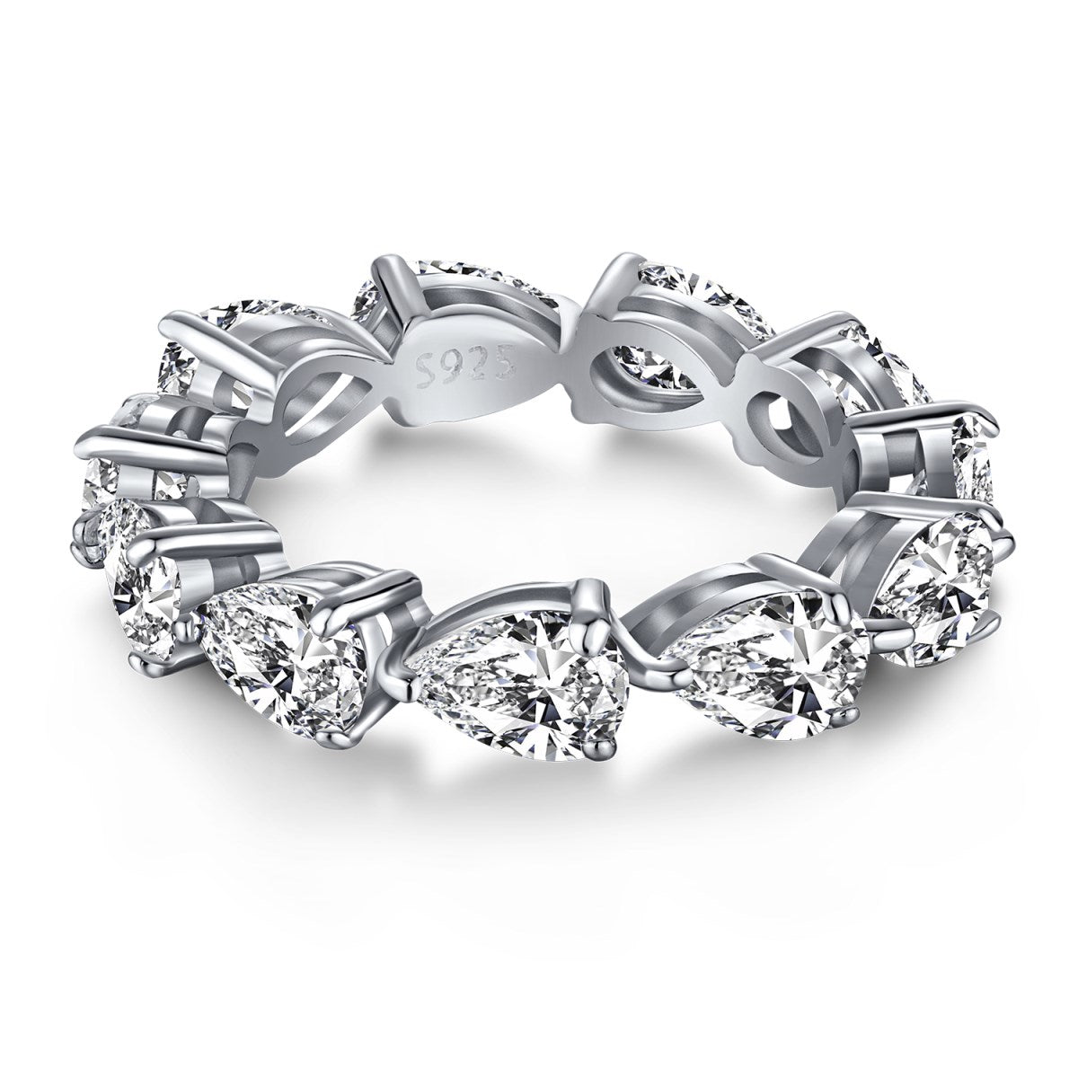 [Luxery Jewelry]Exquisite Pear Cut Tennis Ring