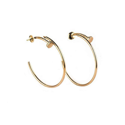 [⭐Luxery]JUSTE EARRINGS GOLD DIAMONDS 1.8MM