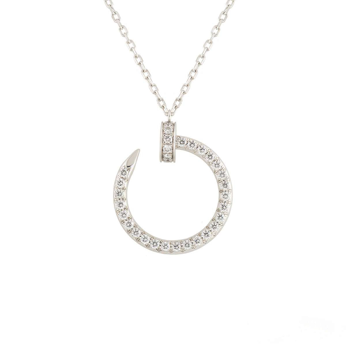 [⭐Luxery]JUSTE NECKLACE SILVER DIAMONDS