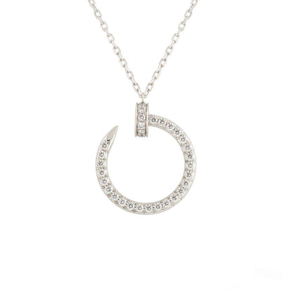 [⭐Luxery]JUSTE NECKLACE SILVER DIAMONDS