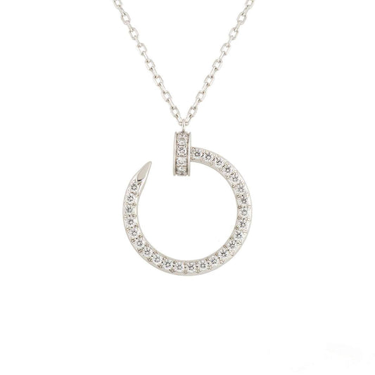 [⭐Luxery]JUSTE NECKLACE SILVER DIAMONDS