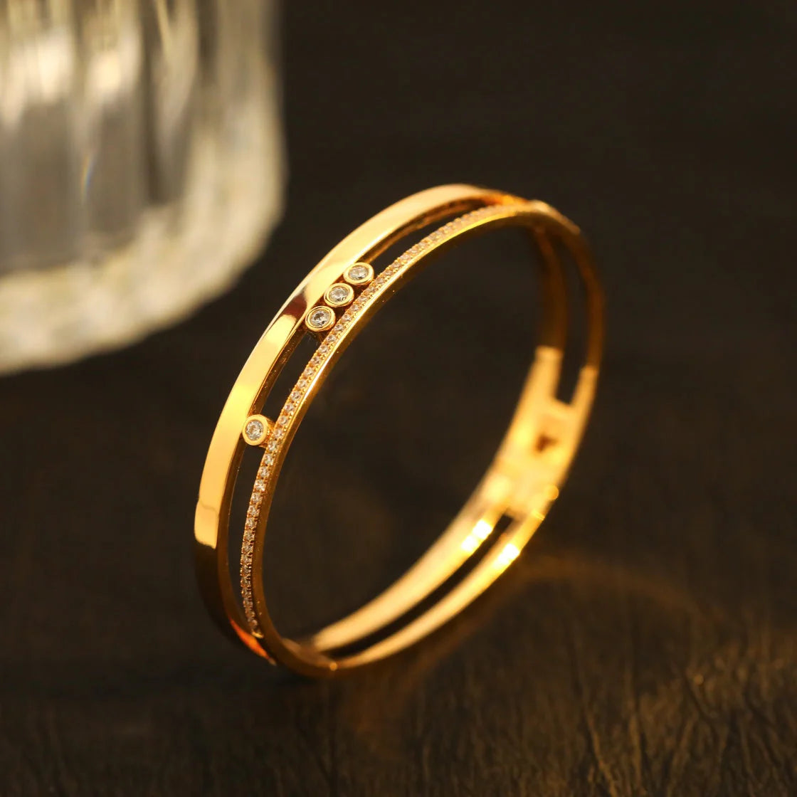 [⭐Luxery]Move Romane Diamond Bangle Bracelet