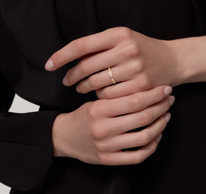 [⭐Luxery]LOVE RING 2.6mm-wide full-diamond ring Gold