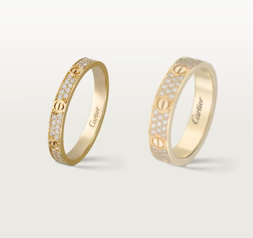 [⭐Luxery]LOVE RING 2.6mm-wide full-diamond ring Gold