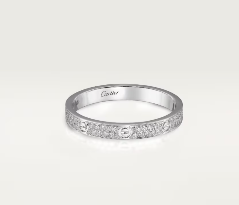 [⭐Luxery]LOVE RING 2.6mm-wide full-diamond ring silver