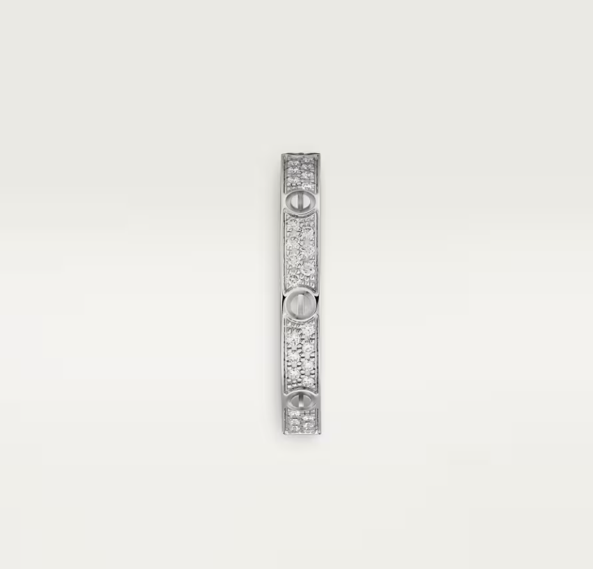 [⭐Luxery]LOVE RING 2.6mm-wide full-diamond ring silver
