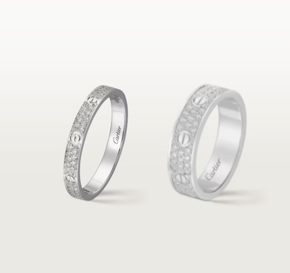 [⭐Luxery]LOVE RING 2.6mm-wide full-diamond ring silver