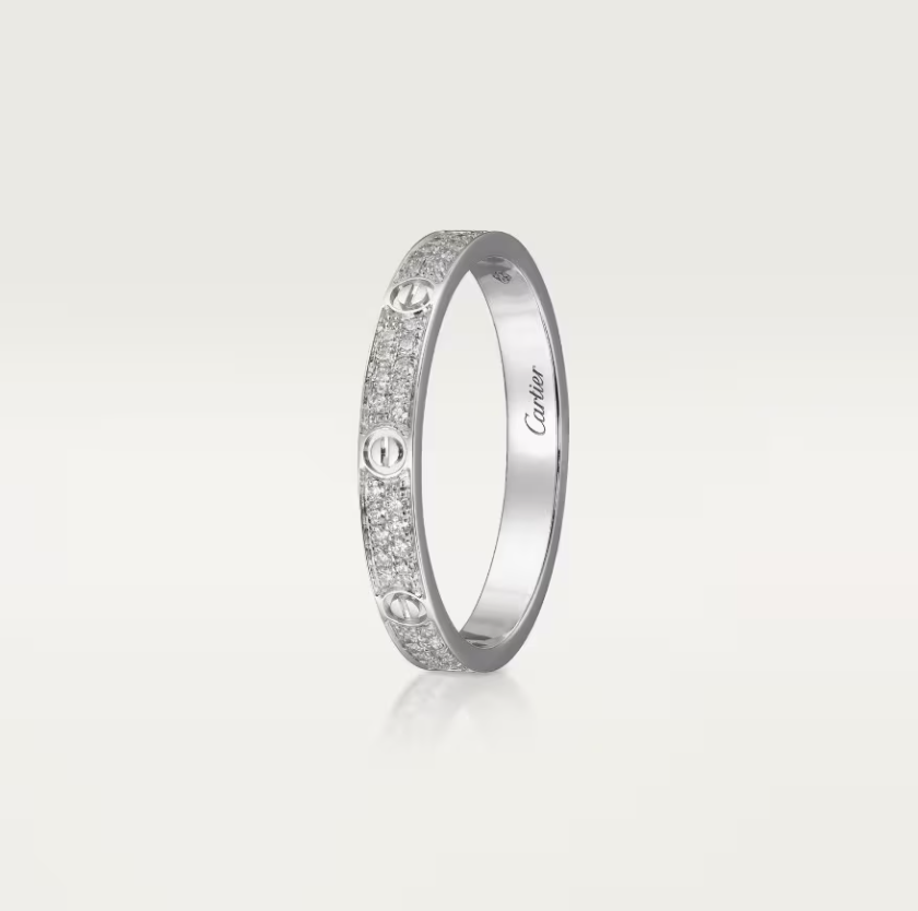 [⭐Luxery]LOVE RING 2.6mm-wide full-diamond ring silver
