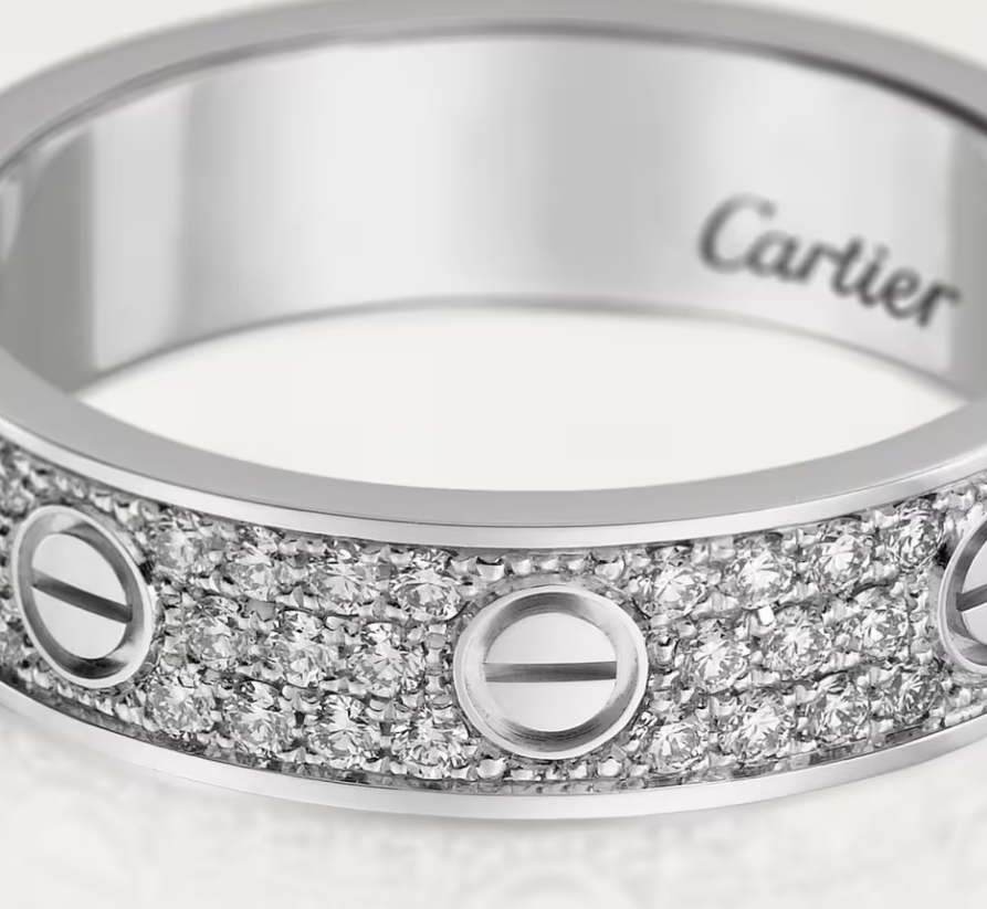 [⭐Luxery]LOVE RING 4mm-wide full-diamond ring silver