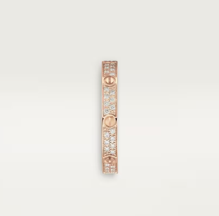[⭐Luxery]LOVE RING 2.6mm-wide full-diamond ring Rose Gold