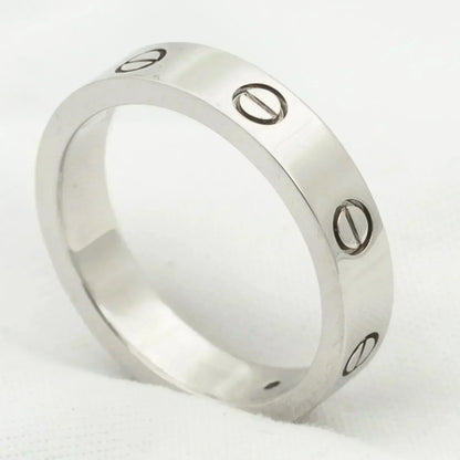 [⭐Luxery]LOVE RING 4MM 1 DIAMOND SILVER