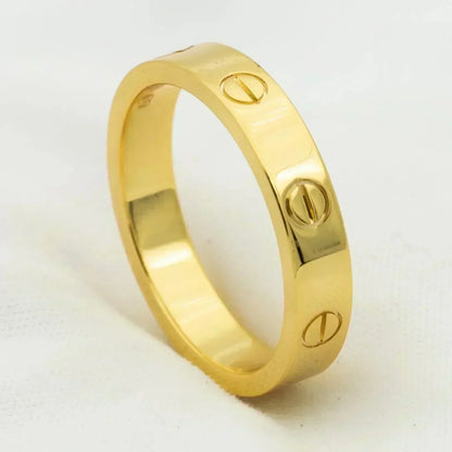 [⭐Luxery]LOVE RING 4MM 1 DIAMOND GOLD