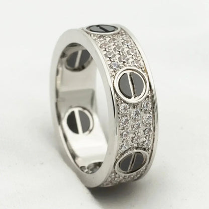 [⭐Luxery]LOVE RING 5.5MM DIAMONDS PAVED CERAMIC