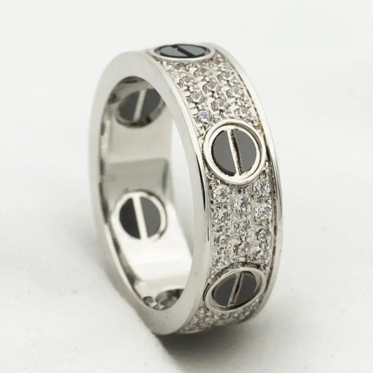 [⭐Luxery]LOVE RING 5.5MM DIAMONDS PAVED CERAMIC