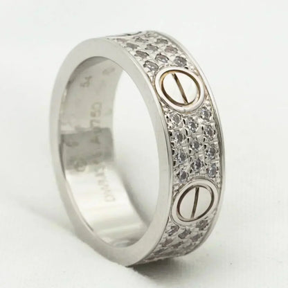 [⭐Luxery]LOVE RING 5.5MM DIAMONDS PAVED