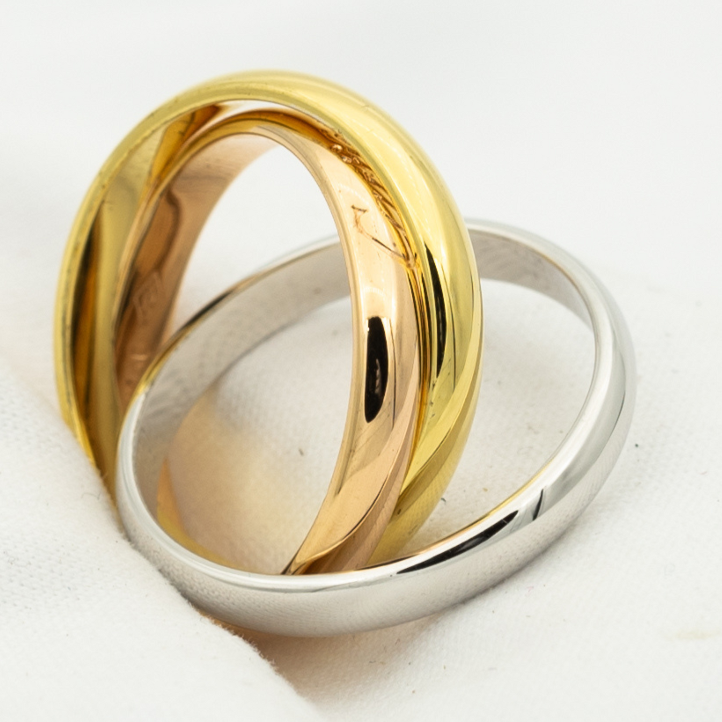 [⭐Luxery Jewelry]TRINITY RING GOLD PINK GOLD SILVER