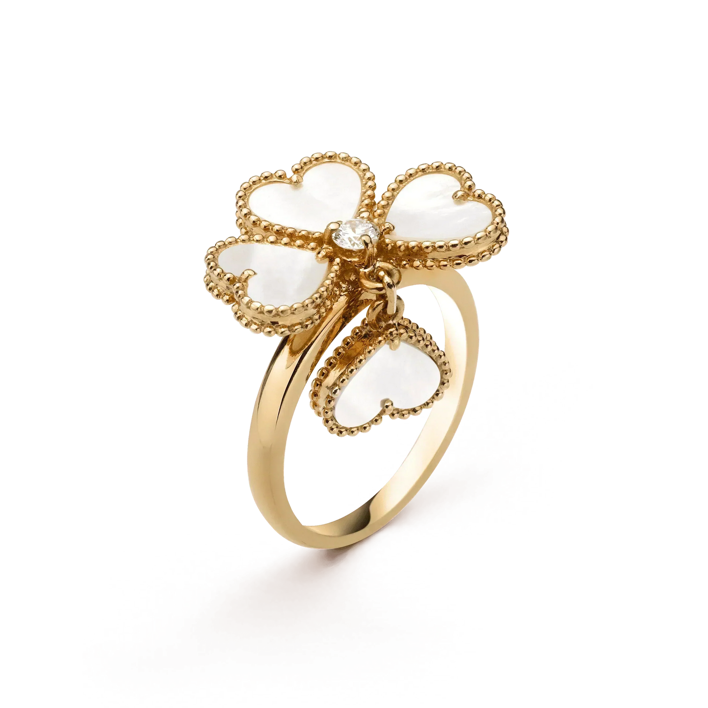 [⭐Luxery]SWEET CLOVER WHITE MOP RING