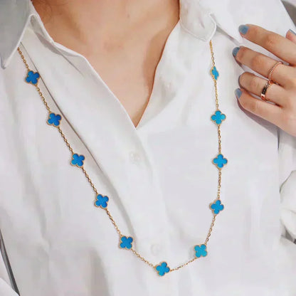 [⭐Luxery]CLOVER 20 MOTIFS TURQUOISE GOLD