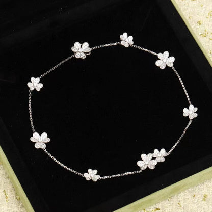 [⭐Luxery]FRIVOLE SILVER 9 FLOWERS NECKLACE