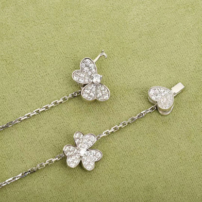 [⭐Luxery]FRIVOLE SILVER 9 FLOWERS NECKLACE