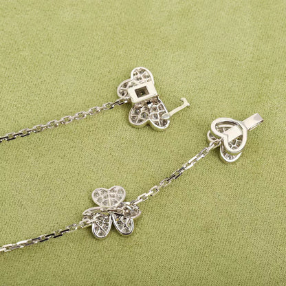 [⭐Luxery]FRIVOLE SILVER 9 FLOWERS NECKLACE