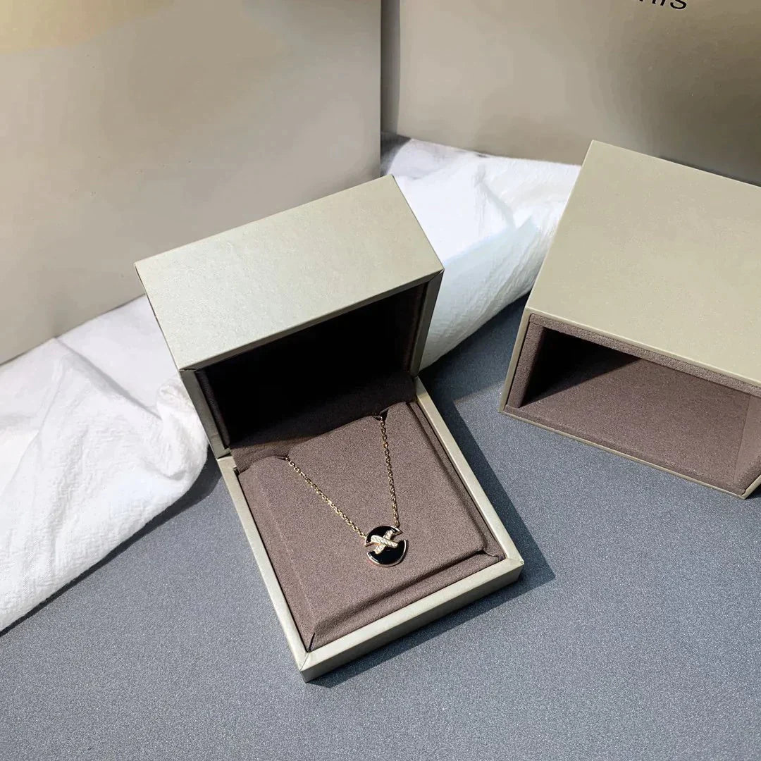 [⭐Luxery]JEUX DE ROSE GOLD DIAMOND NECKLACE