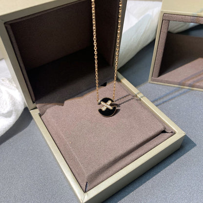 [⭐Luxery]JEUX DE PINK GOLD DIAMOND NECKLACE