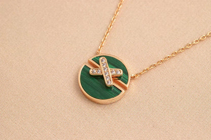 [⭐Luxery]JEUX DE ROSE GOLD DIAMOND NECKLACE