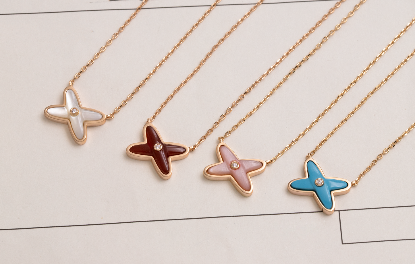 [⭐Luxery]JEUX DE NECKLACE 1 DIAMOND