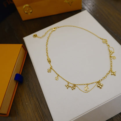 [⭐Luxery]BLOOMING SUPPLE NECKLACE BRASS