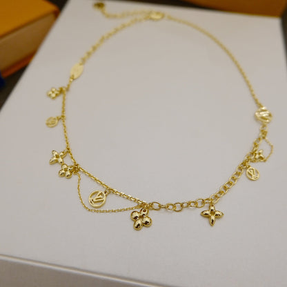 [⭐Luxery]BLOOMING SUPPLE NECKLACE BRASS