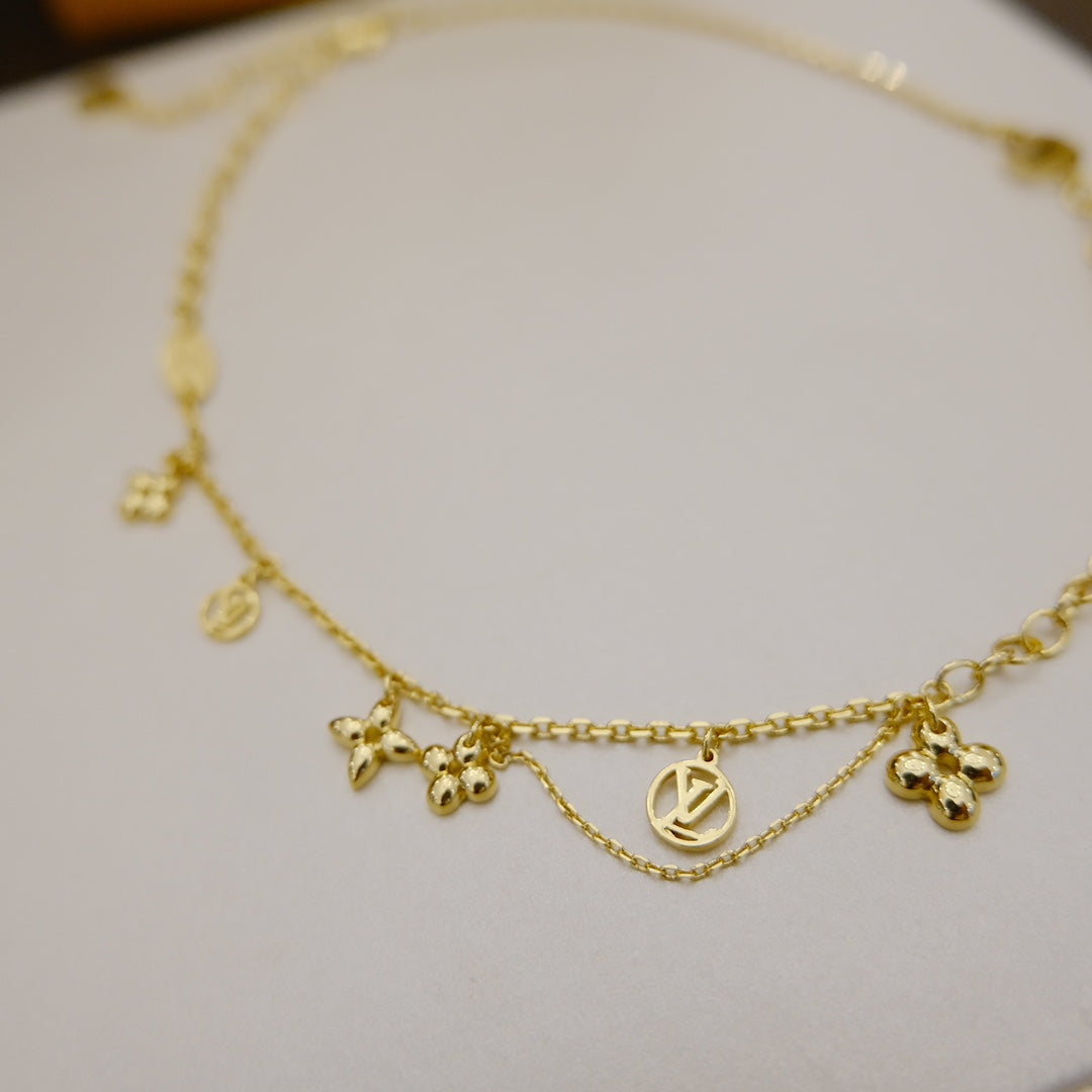 [⭐Luxery]BLOOMING SUPPLE NECKLACE BRASS