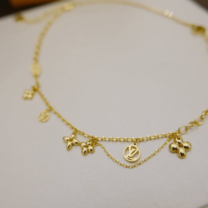 [⭐Luxery]BLOOMING SUPPLE NECKLACE BRASS