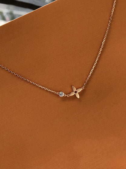 [⭐Luxery]BLOSSOM PENDANT PINK GOLD AND DIAMOND