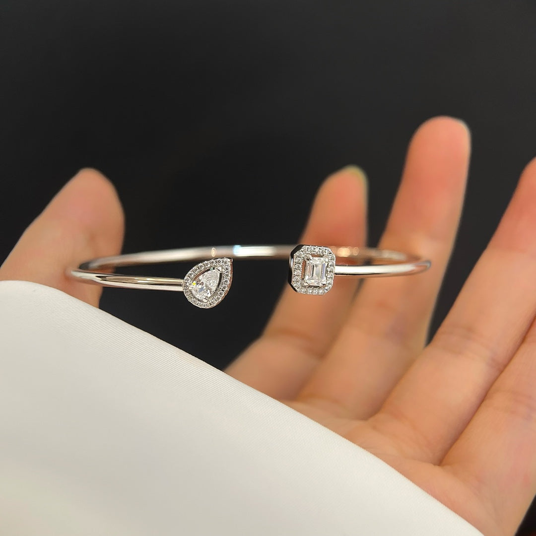 [⭐Luxery]JONC FLEX MY TWIN TOI & MOI SILVER DIAMOND BRACELET