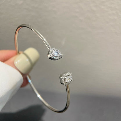 [⭐Luxery]JONC FLEX MY TWIN TOI & MOI SILVER DIAMOND BRACELET