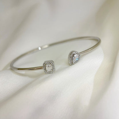 [⭐Luxery]JONC FLEX MY TWIN TOI & MOI SILVER DIAMOND BRACELET
