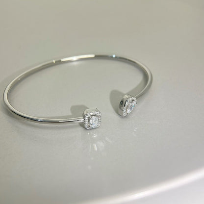 [⭐Luxery]JONC FLEX MY TWIN TOI & MOI SILVER DIAMOND BRACELET