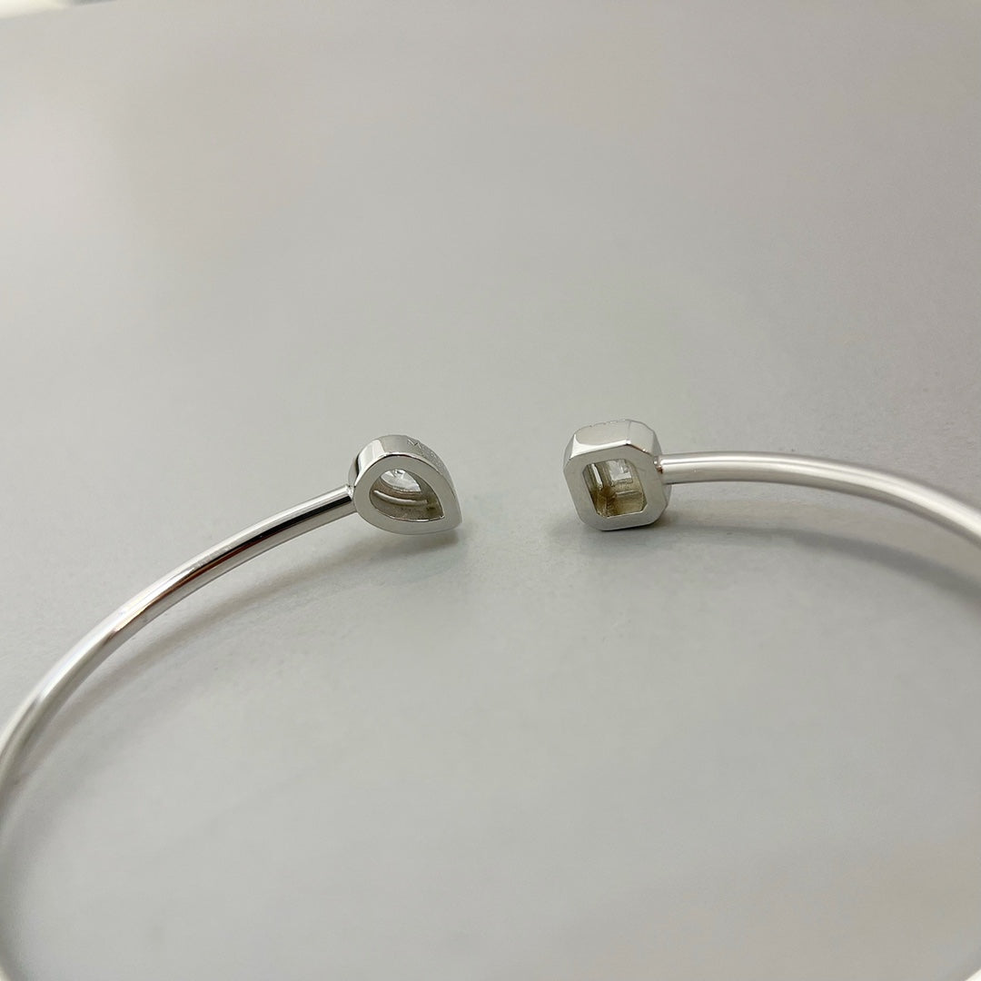 [⭐Luxery]JONC FLEX MY TWIN TOI & MOI SILVER DIAMOND BRACELET