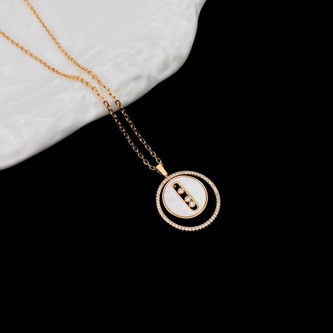 [⭐Luxery]Demo MOVE MM NACRE BLANCHE DIAMOND NECKLACE